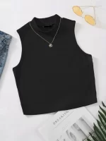 Mock Neck Tank Top