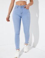 High Waist Ice Blue Skinny Denim